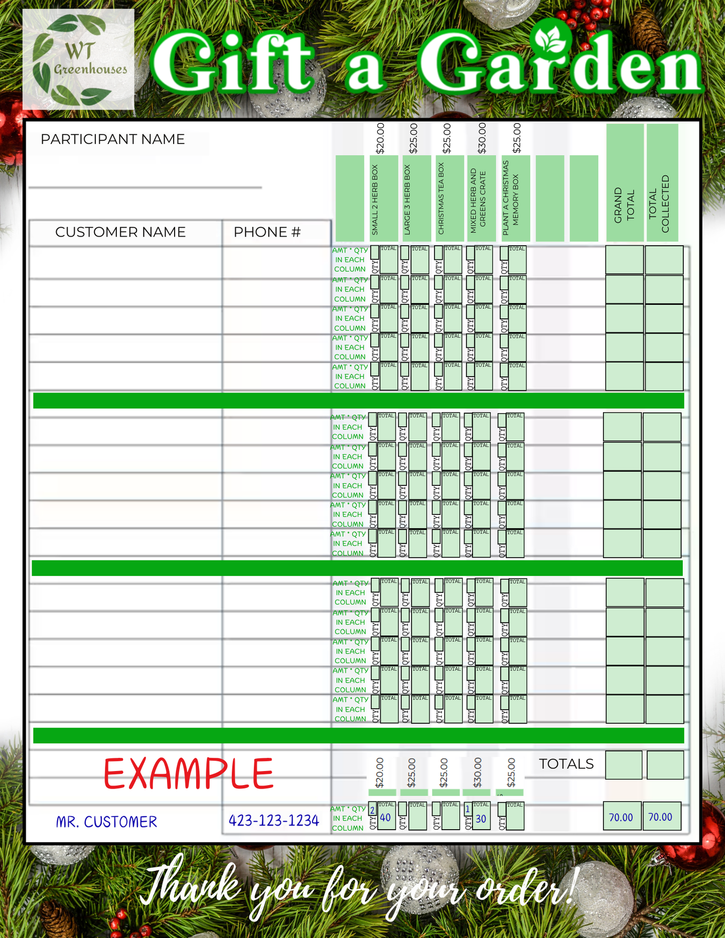 Sample Fundraiser Giftable Garden (Non-profit only)